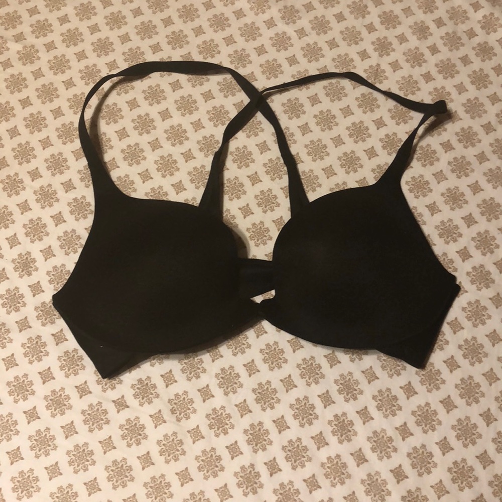 Front close cross back push up bra